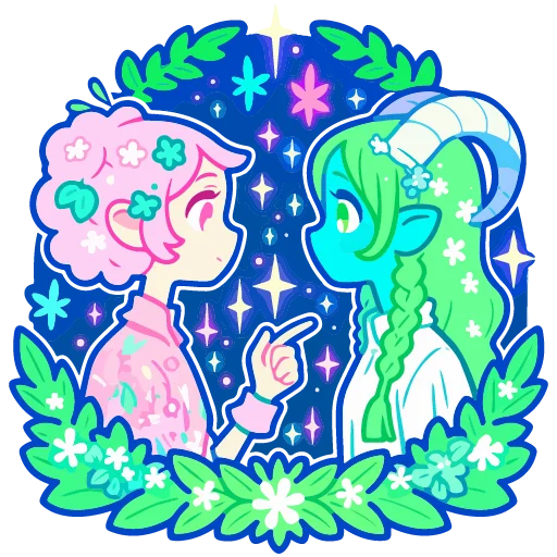🔮 Стикер «cute green» для Telegram