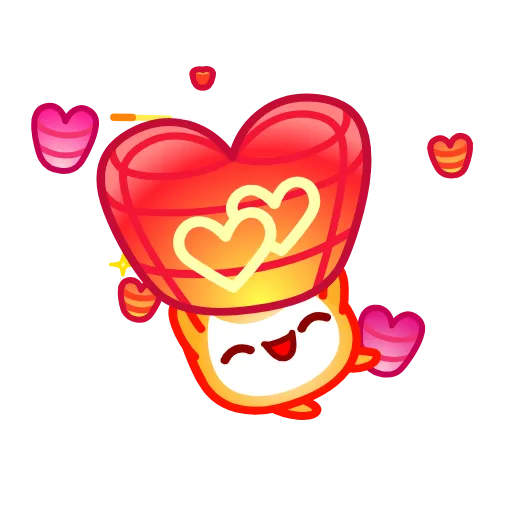 ❤️ Стикер «Cute Flame» для Telegram