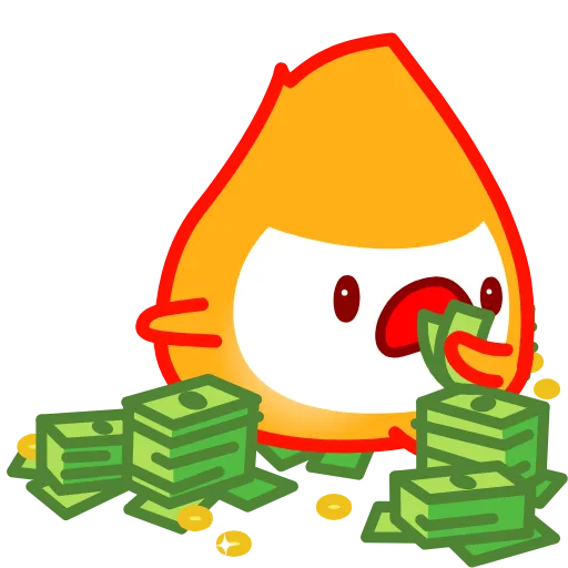 🤑 Стикер «Cute Flame» для Telegram