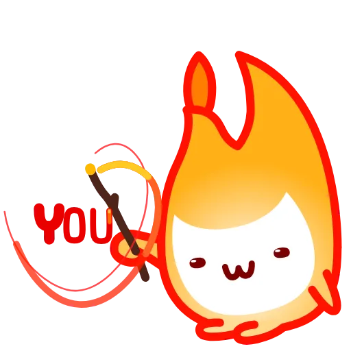 ❣️ Стикер «Cute Flame» для Telegram
