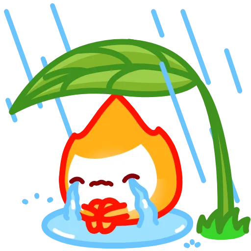 😭 Стикер «Cute Flame» для Telegram