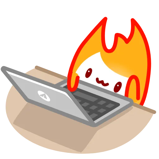 👨‍💻 Стикер «Cute Flame» для Telegram