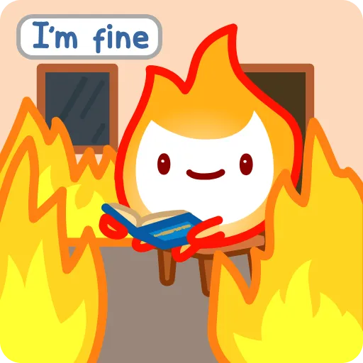 🙂 Стикер «Cute Flame» для Telegram
