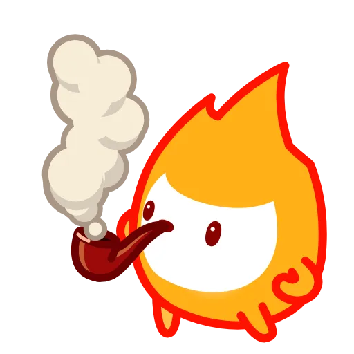🤔 Стикер «Cute Flame» для Telegram