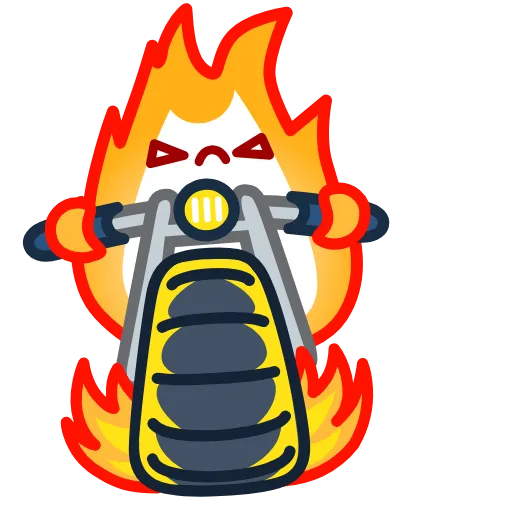 🏍️ Стикер «Cute Flame» для Telegram
