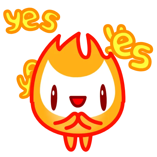 🫡 Стикер «Cute Flame» для Telegram