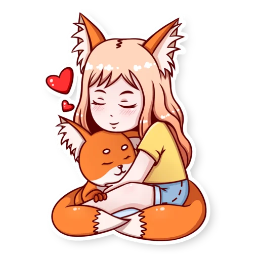Стикерпак Cute Lisya для Telegram — скачать