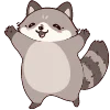 Эмодзи raccoon для Telegram — скачать