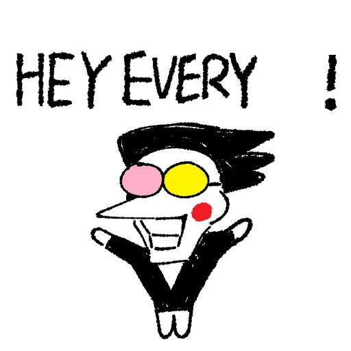 😃 Стикер «HEY EVERY !» для Telegram