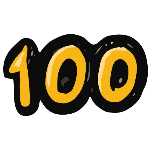 💯 Эмодзи «cute very color» для Telegram
