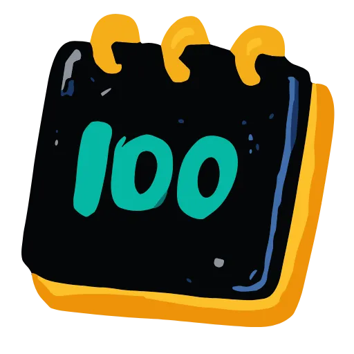 💯 Эмодзи «cute very color» для Telegram