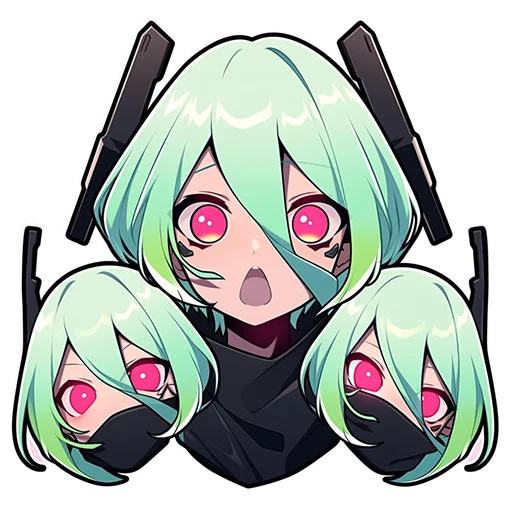 😮 Стикер «Cyber Girls» для Telegram