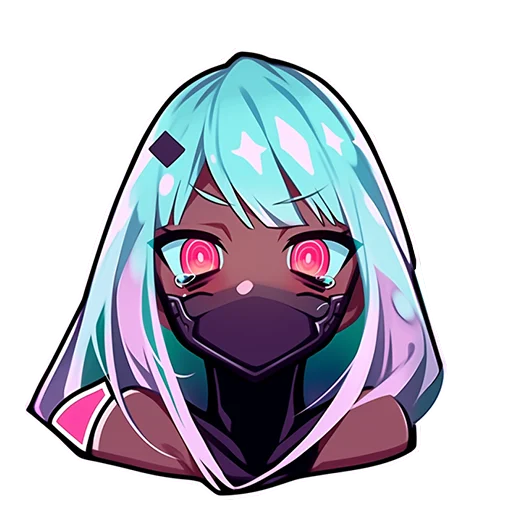 😭 Стикер «Cyber Girls» для Telegram