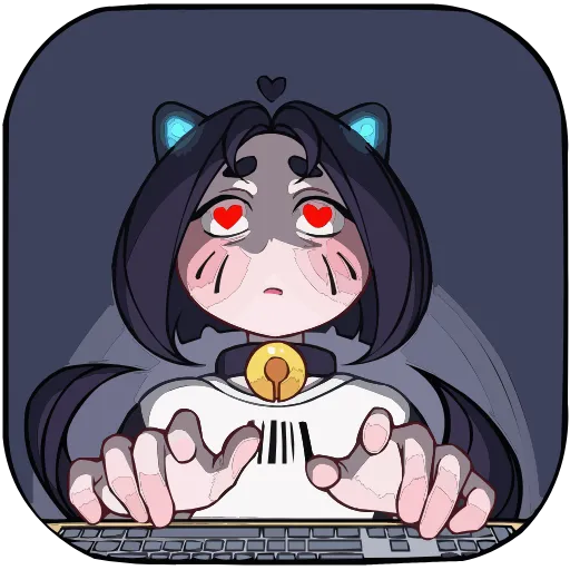 😍 Эмодзи «Кибер Милшу 02» для Telegram