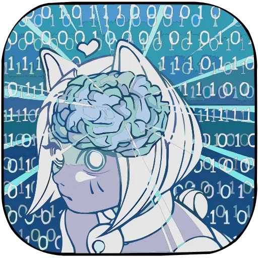 🧠 Эмодзи «Кибер Милшу 02» для Telegram