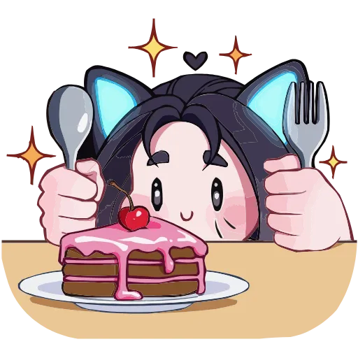 🍰 Эмодзи «Кибер Милшу 02» для Telegram