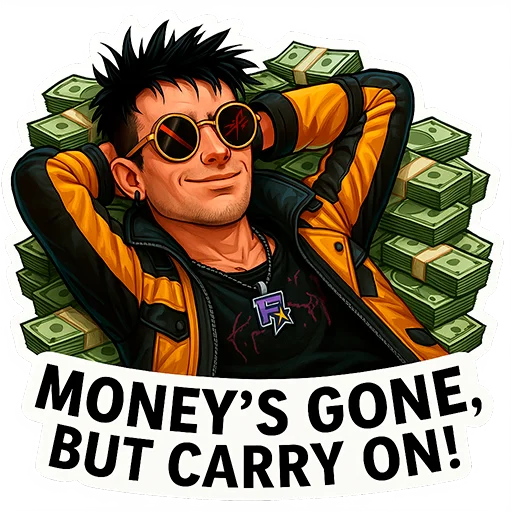 🤑 Стикер «cyberpunk drawer» для Telegram