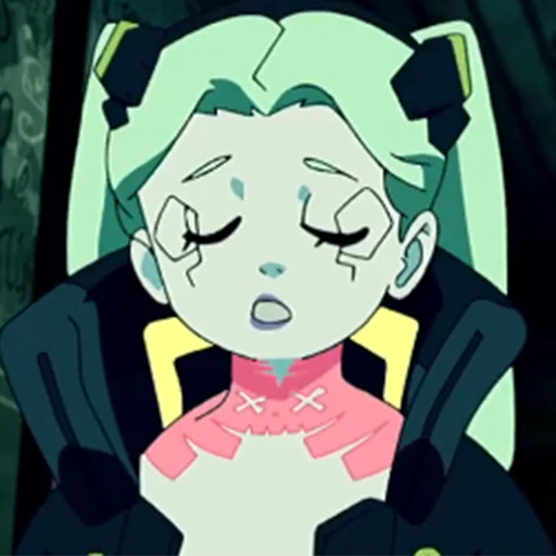😔 Стикер «Cyberpunk Edgerunners Rebecca» для Telegram