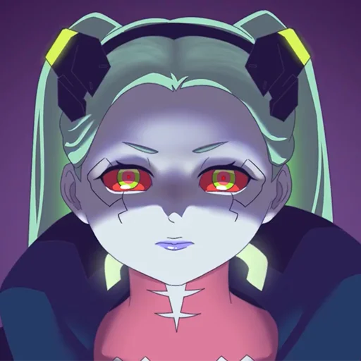 😨 Стикер «Cyberpunk Edgerunners Rebecca» для Telegram