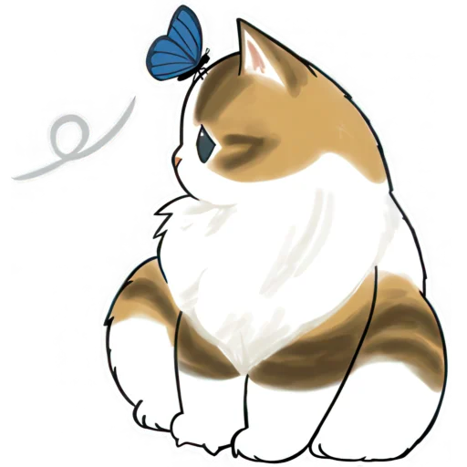 🦋 Стикер «Нян котики» для Telegram