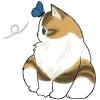 🦋 Эмодзи «Нян котики» для Telegram