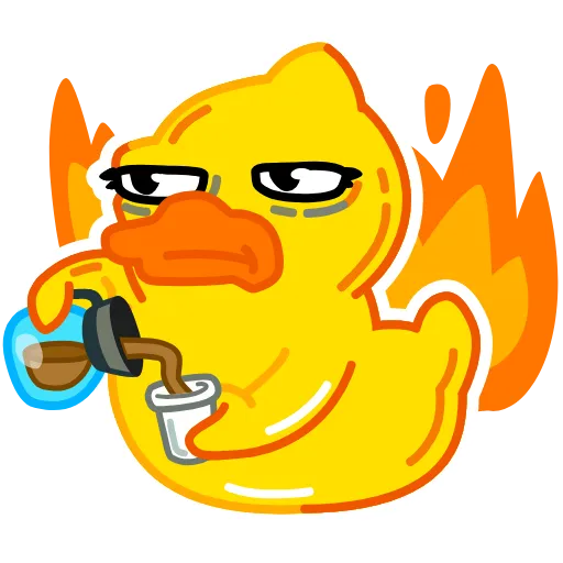 🥴 Стикер «Уточка Клюква» для Telegram