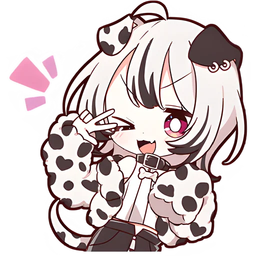 Стикерпак Далматинская тян Dalmatian chan для Telegram — скачать