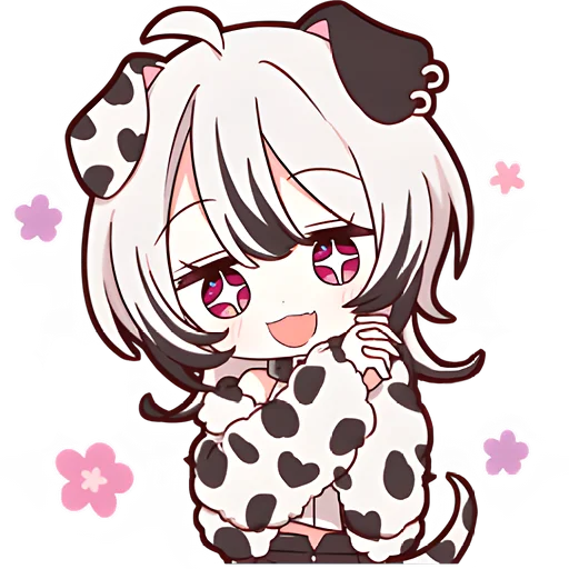 😍 Стикер «Далматинская тян Dalmatian chan» для Telegram