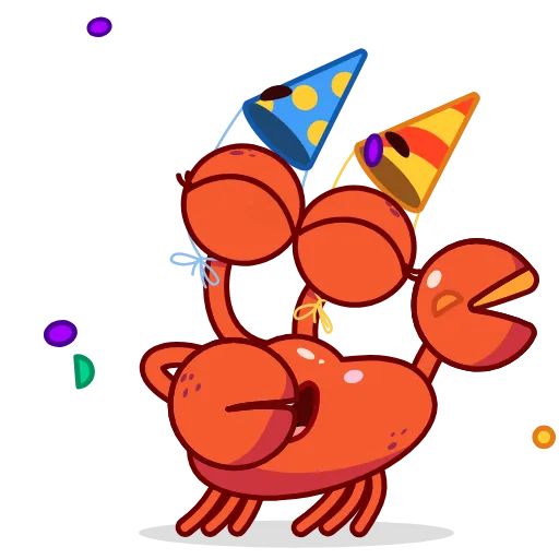 🦀 Стикер «Music & Dance» для Telegram