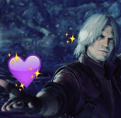 ❤️ Стикер «Dante Devil May Cry» для Telegram