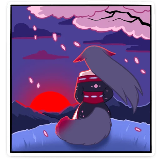 🌅 Стикер «Тёмная Мари» для Telegram