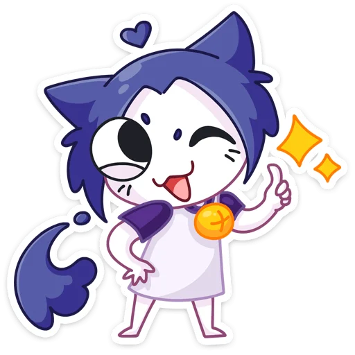 😉 Стикер «Тёмная Милшу» для Telegram