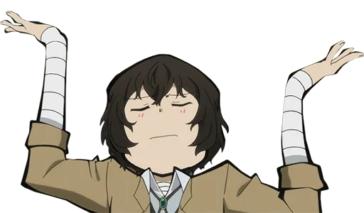 🤗 Стикер «Дазай Осаму / Osamu Dazai» для Telegram