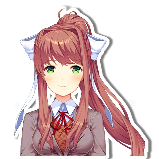 Стикерпак DDLC Monika для Telegram — скачать