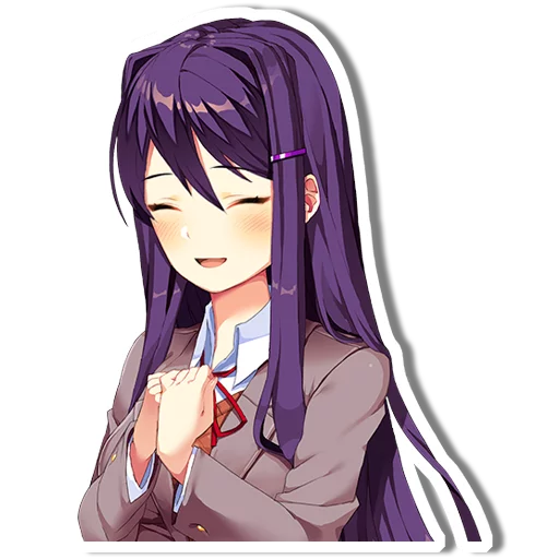 Стикерпак DDLC Yuri для Telegram — скачать