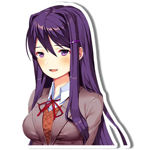 😀 Стикер «DDLC Yuri» для Telegram