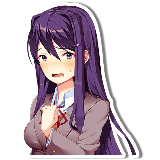 😰 Стикер «DDLC Yuri» для Telegram