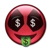 🤑 Эмодзи «😀 Deadpool - эмоджи с Дэдпулом» для Telegram