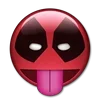 😛 Эмодзи «😀 Deadpool - эмоджи с Дэдпулом» для Telegram