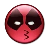 😙 Эмодзи «😀 Deadpool - эмоджи с Дэдпулом» для Telegram