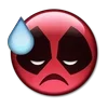 😓 Эмодзи «😀 Deadpool - эмоджи с Дэдпулом» для Telegram