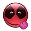 😋 Эмодзи «😀 Deadpool - эмоджи с Дэдпулом» для Telegram