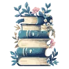 📚 Эмодзи «Синие буквы, иконки нарисованные нейросетью» для Telegram