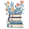 📚 Эмодзи «Синие буквы, иконки нарисованные нейросетью» для Telegram