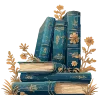 📚 Эмодзи «Синие буквы, иконки нарисованные нейросетью» для Telegram