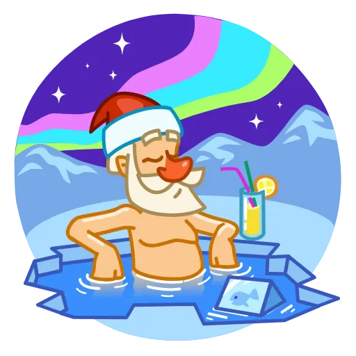 🛀 Стикер «Ded Moroz» для Telegram