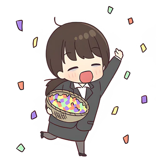 🥳 Стикер «Деловая-тян 2» для Telegram