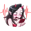 🤩 Эмодзи «Дьяволица 20» для Telegram
