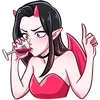 🍷 Эмодзи «Дьяволица В Виде» для Telegram