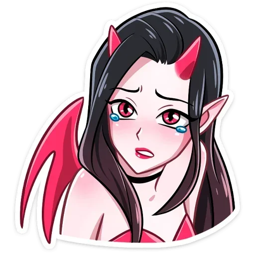 🥺 Стикер «Синяя Дьяволица Даниэла» для Telegram